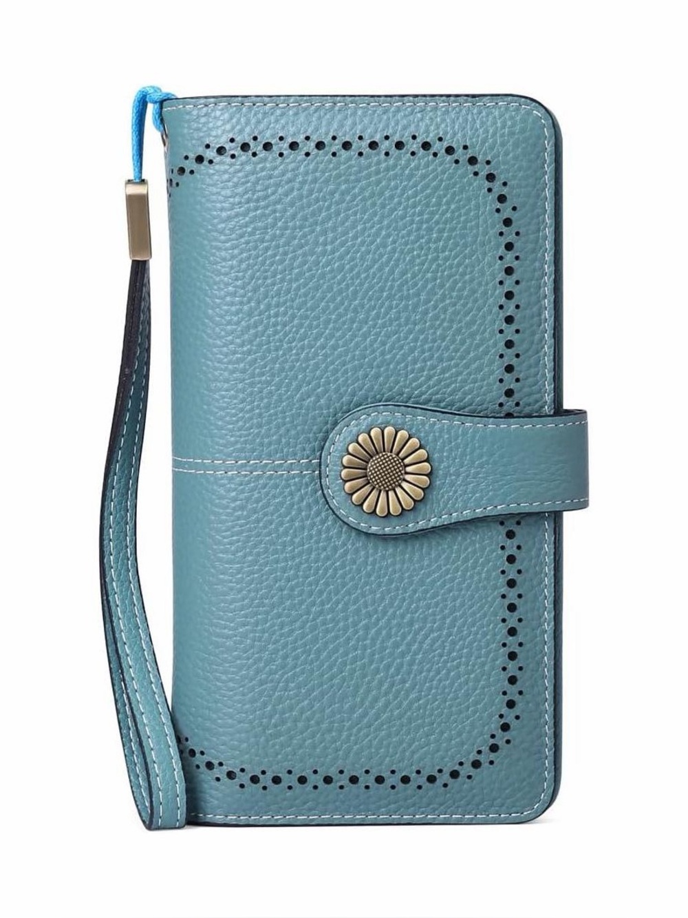 NEW 6981 Wallet Leather Large Capacity Wristlet Clutch Purse Credit Card Holder